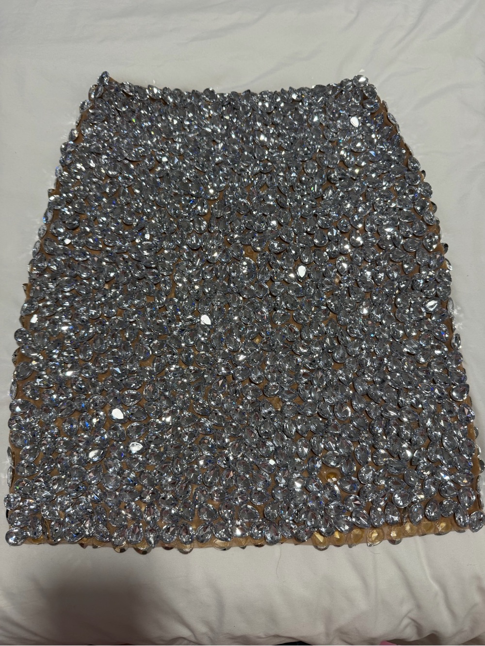 Silver Sequin Embellished Pencil Skirt - Shimmering Evening Wear
